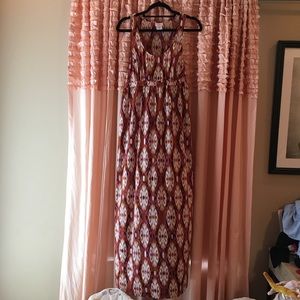 Motherhood Maternity Maxi Dress Bohemian Ikat